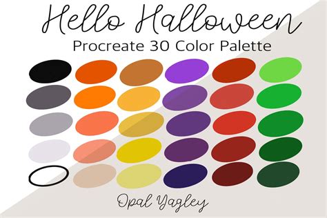 Halloween Color Palette Spooky Color Palette Dark Rainbow Procreate