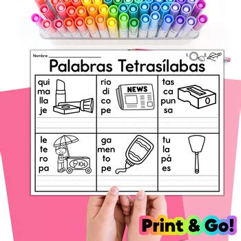 Palabras Tetras Labas By The Bilingual Rainbow Tpt