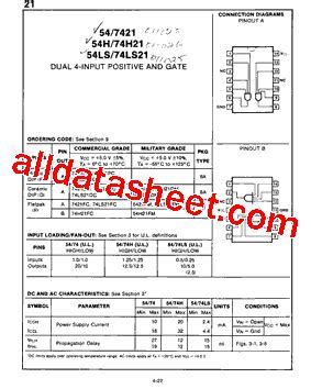 7421 Datasheet PDF List Of Unclassifed Manufacturers