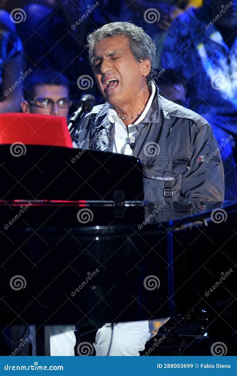 Toto Cutugno during the Rai Broadcast Editorial Stock Image - Image of ...