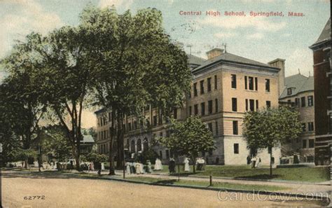 Central High School Springfield, MA Postcard