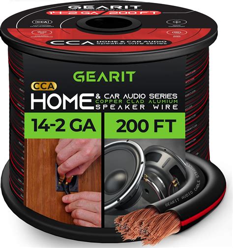 GearIT Pro Series Cable De Altavoz De Calibre 14 AWG 60 9 Metros