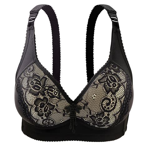 Mallwal Womens Racerback Bras Back Smoothing Bra Feature V Neck Bralette Bra Style W 1850 Black