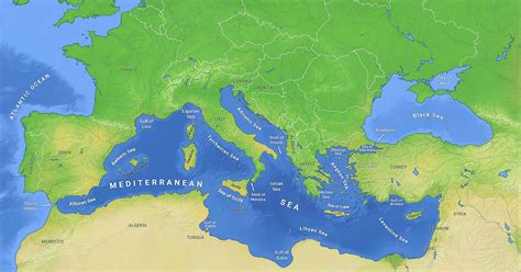 Map Of Mediterranean Countries