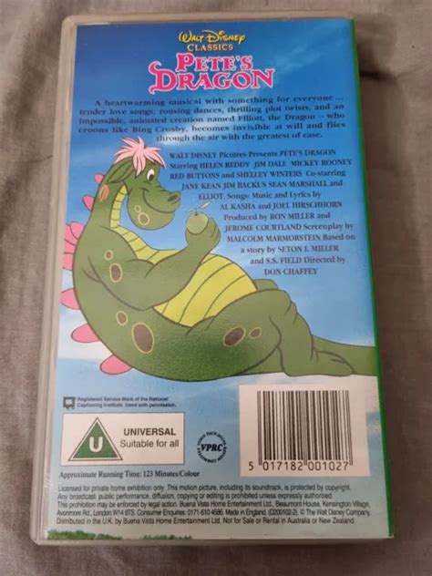 PETE S DRAGON Walt Disney Classics PAL VHS Video Tape 4 10