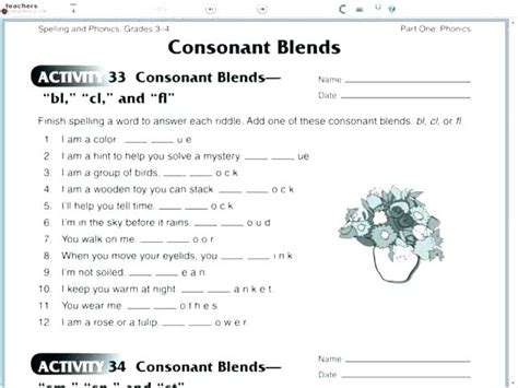 Free Consonant Blends Flashcards Teaching Materials Beginning Free