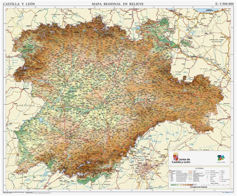 Educación Forestal Mapa relieve Castilla y León