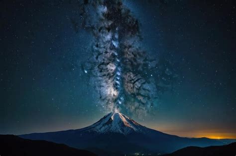 Premium Photo Imagine A Starry Night Sky Above A Silent Mountain