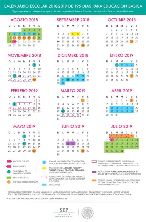 Calendario Escolar 2019 Sep Estado De Mexico Secundaria