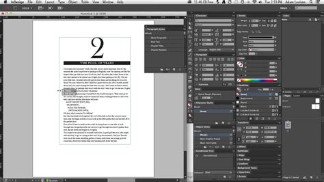 Basic Typesetting And Creating Styles In Adobe Indesign Youtube