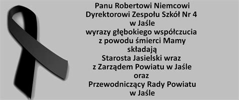 Kondolencje Powiat Jasielski Portal Gov Pl