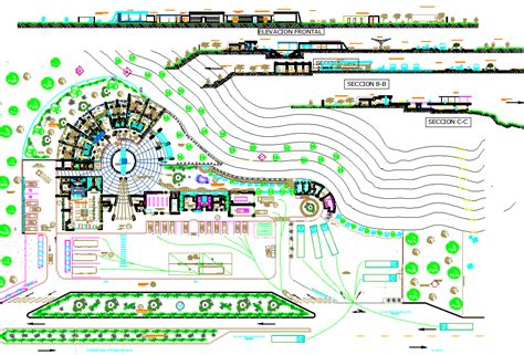 Resort Project Detail Dwg File Cadbull