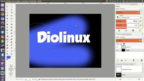 Como Criar Contornos Em Letras E Imagens No GIMP Tutorial Diolinux