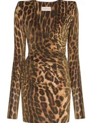 Alexandre Vauthier Leopard Print Bodycon Mini Dress