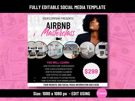 Airbnb Course Airbnb Flyer Airbnb Class DIY Canva Flyer - Etsy