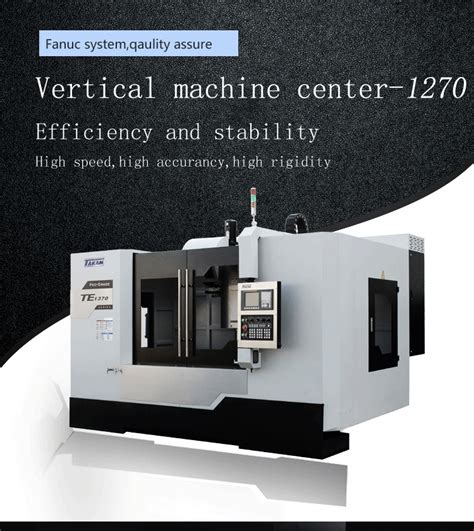 Vmc Te Fanuc System Cnc Vertical Milling Machine Center China