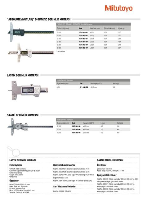 Mitutoyo Hassas Ölçü Aletleri