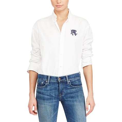 Lyst Polo Ralph Lauren Oxford Boyfriend Shirt In White