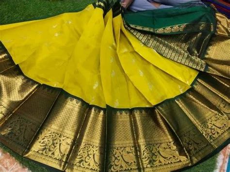 Silk Cotton Half Fine Zari Gold Pure Handloom Kuppadam Pattu Saree 6