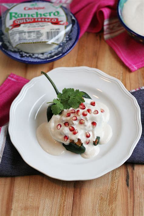 Chiles en Nogada (Chilies in Walnut Sauce) - not just baked