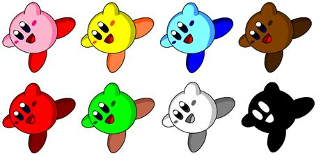 Colourfully Kirbys By Darkdiddykong On Deviantart