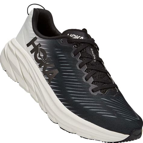 Hoka One One Mens Rincon 3 Wide Running Shoes Blackwhite Elliottsboots