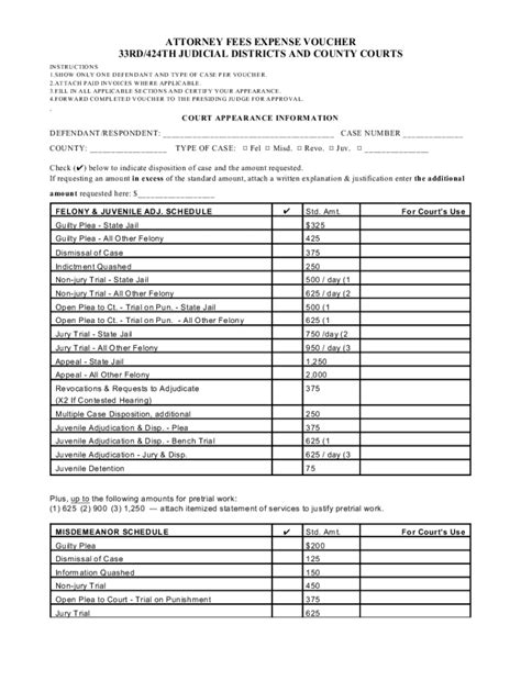 Fillable Online Tidc Tamu Court Appointed Attorney Fee Guidelines And