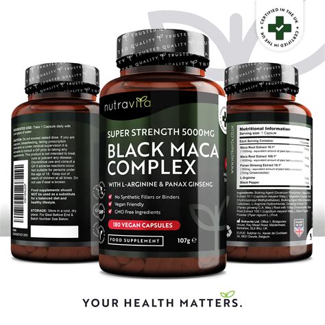 Buy Maca Root Capsules Mg High Strength Vegan Black Maca