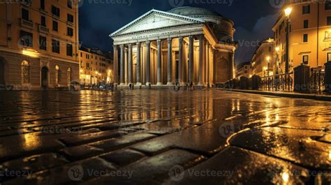 Night view of Pantheon. Generative AI 32977451 Stock Photo at Vecteezy