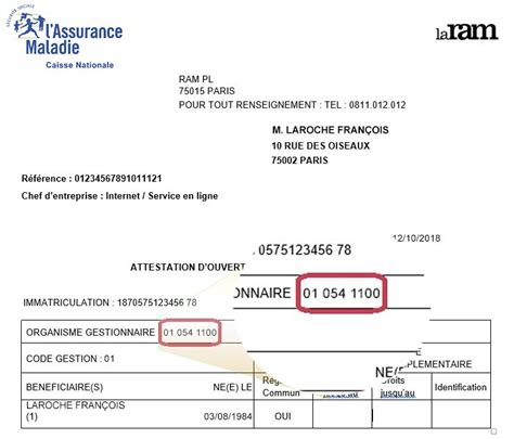 Code De Lorganisme De Rattachement