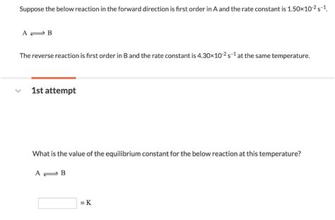 Solved Suppose The Below Reaction In The Forward Direction Chegg