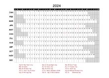 Year Planner 2024 Printable South Africa Orel Tracey