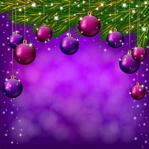 Fundo Roxo De Natal E Ano Novo Vetor Premium