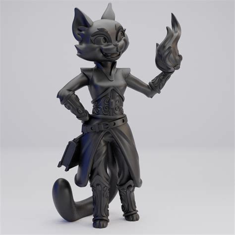 Hot Goblin 猫魔術師フィギュア 炎の魔法ホットゴブリン