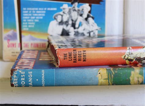 Retro Cowboy Books And Record Country Western Kitsch Lone Ranger