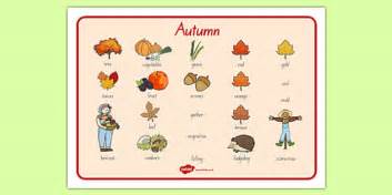 Autumn Word Mat Teacher Made Twinkl