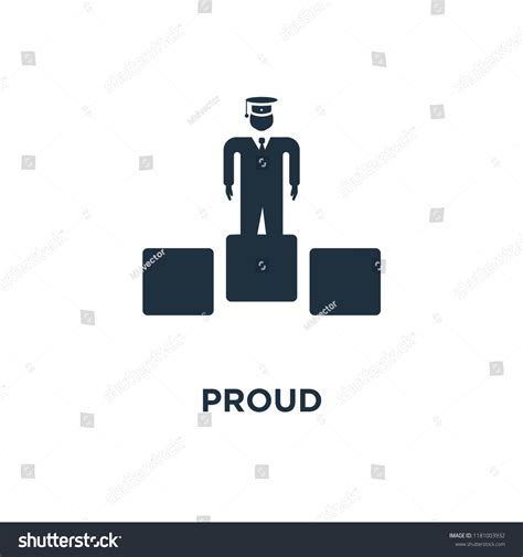 Proud Icon Black Filled Vector Illustration Stock Vector Royalty Free