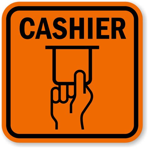 Cashier Sign - ATM Banking Sign - Fast Shipping, SKU: K-0016