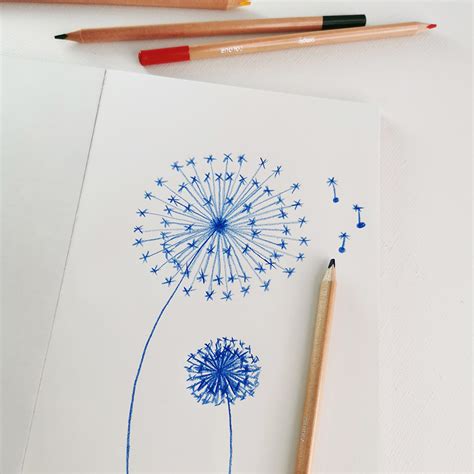 How To Draw A Dandelion Simply Drawing Daler Rowney