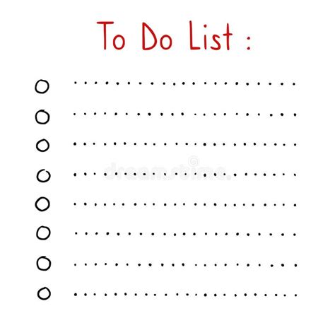 Doodle Checklist Set To Do Task List Stock Vector Illustration Of