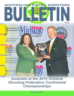 Fillable Online Australia At The Oceania Shooting Federation