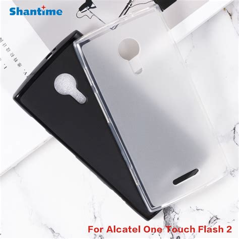 สาหรบ Alcatel One Touch Flash 2 เจลซลโคนโทรศพทปองกนดานหลงเคส