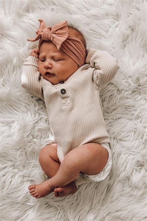 Cream Ribbed Bodysuit In 2020 Boho Baby Clothes Boho Baby Girl