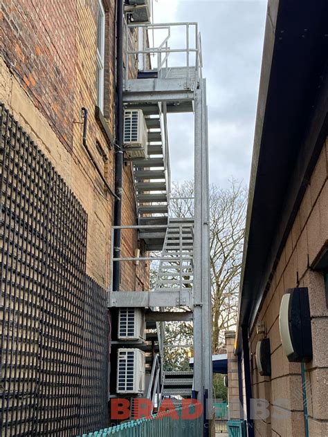 Four Flight Staircase Made In Mild Steel Galvanised Staircase