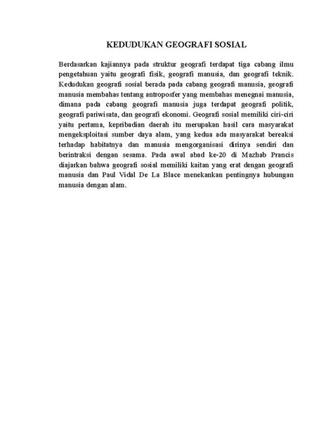 Contoh Aspek Sosial Geografi 11