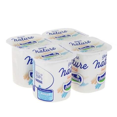 CHAMBOURCY Yaourt nature sucré 4x125g Cdiscount Au quotidien