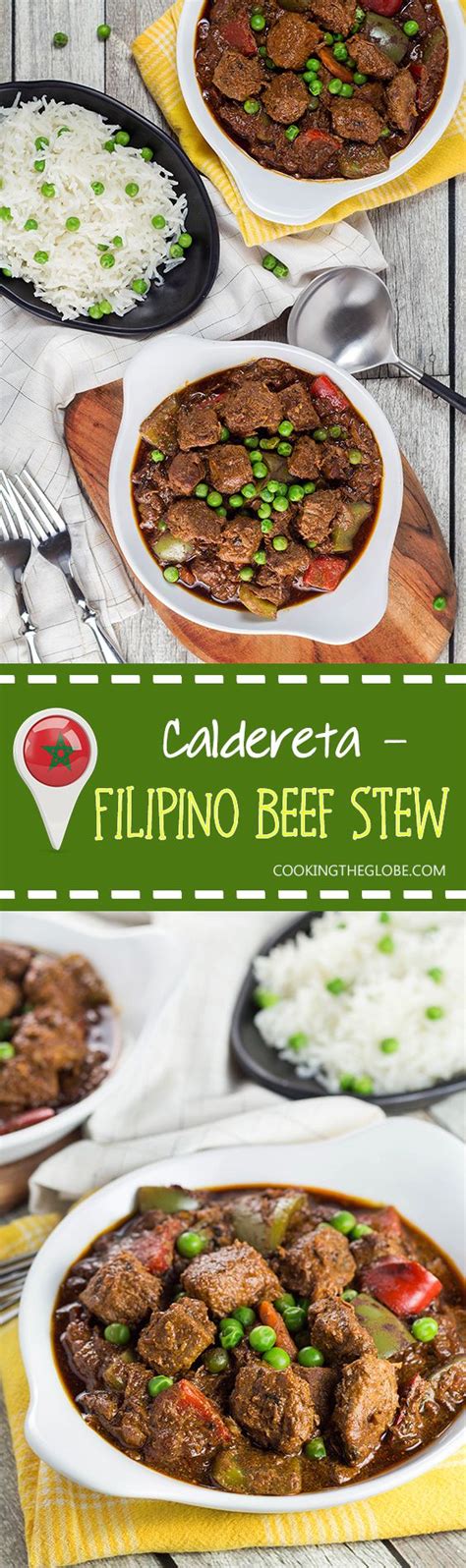 Beef Caldereta Is A Tomato Sauce Red Wine And Soy Sauce Based Stew Coming From The Philippines