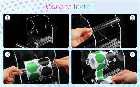 Large Sticker Roll Dispenser Holder 9 Disks Adjustable