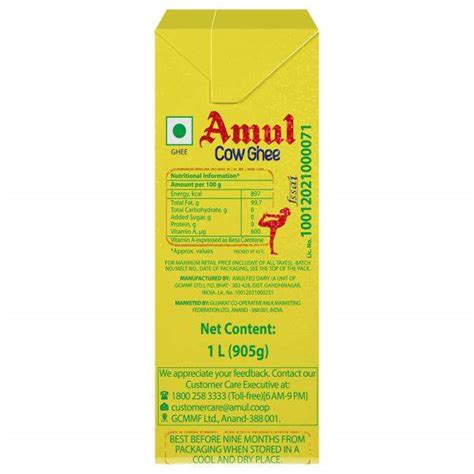 Amul Cow Ghee 1 L Tetra Pak Basket Hunt