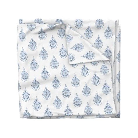 Teardrop Blue Paisley Duvet Cover Spoonflower